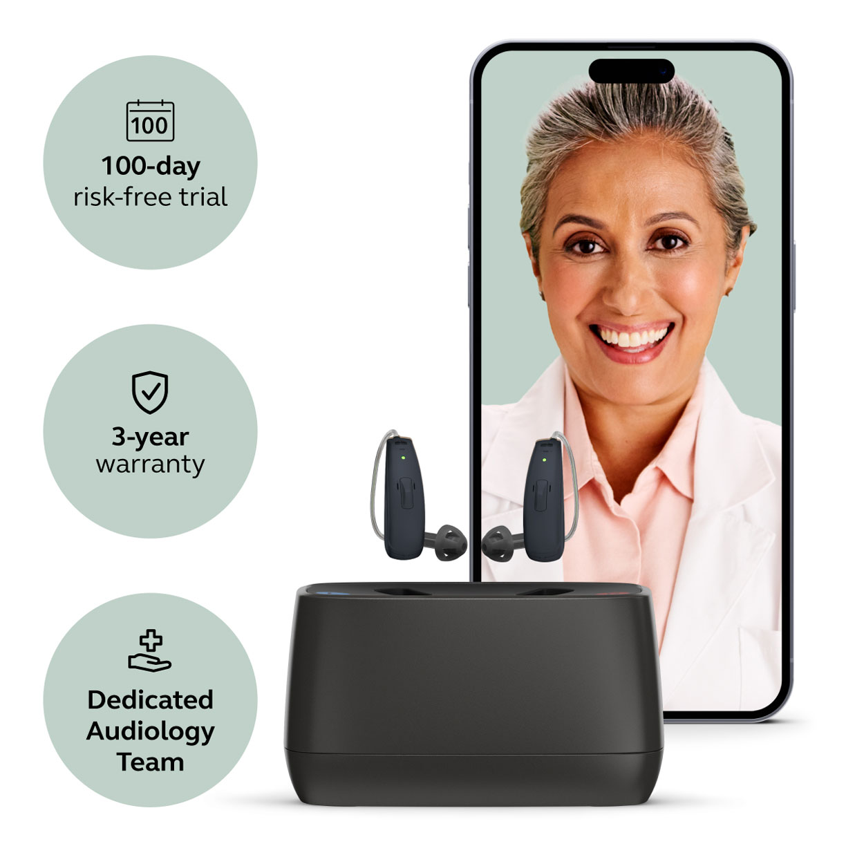 Jabra Enhance Select 50R w/Premium Care, Black image number 1