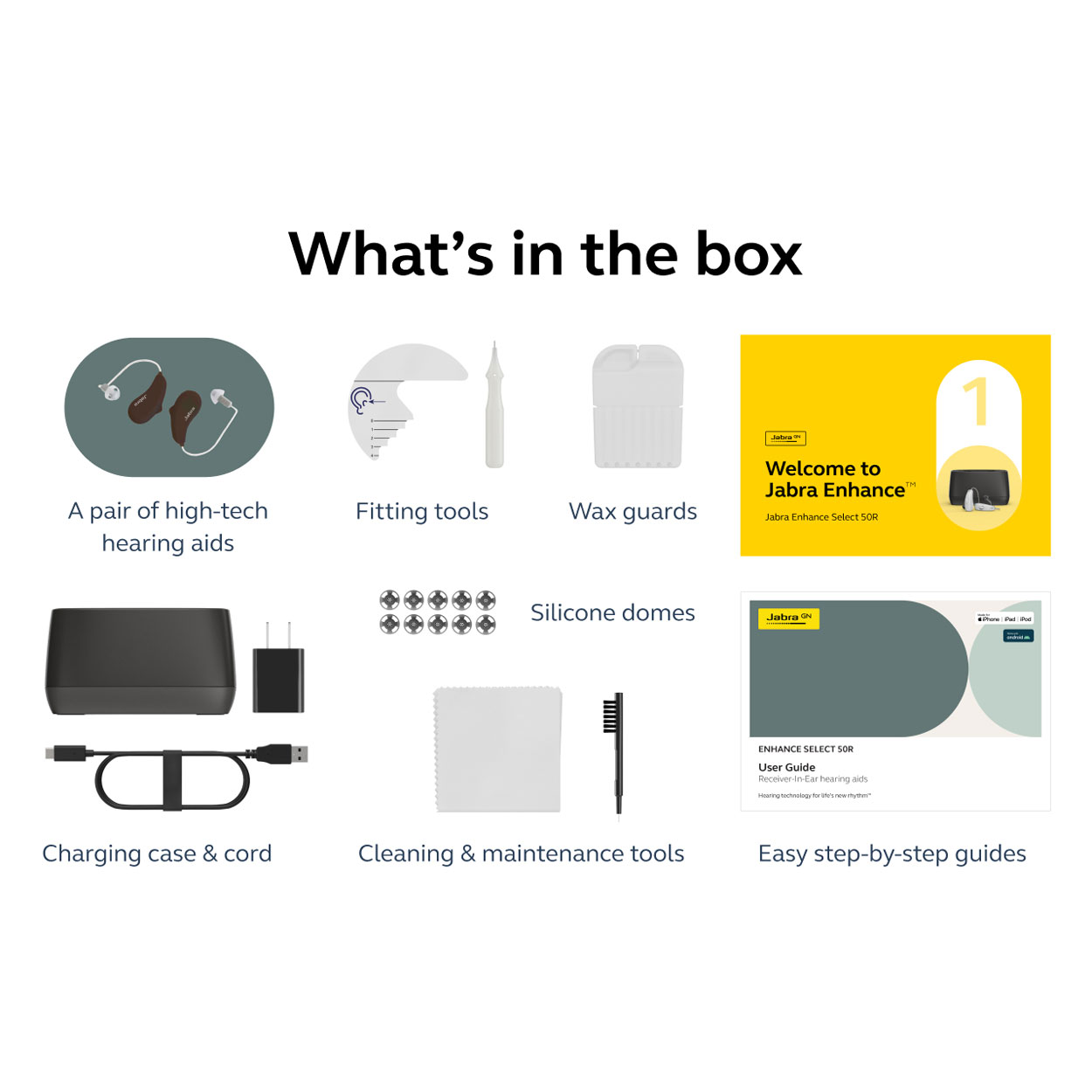 Jabra Enhance Select 50R w/Premium Care, Dark Brown image number 7